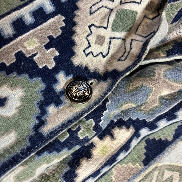 Vintage Unstructured Women's Flannel Native American Blazer - Picture 3 of 5